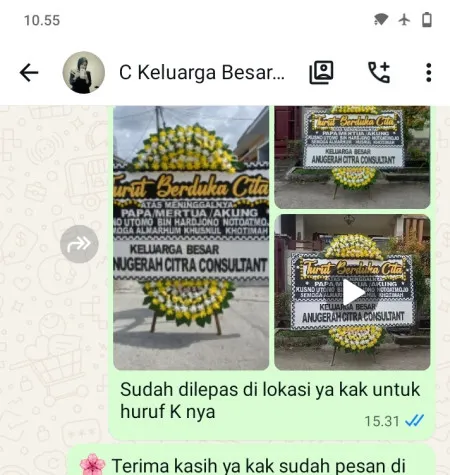 Pengiriman Papan Bunga Duka Brumbun Maduran
