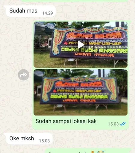 Pengiriman Papan Bunga Brumbun Maduran